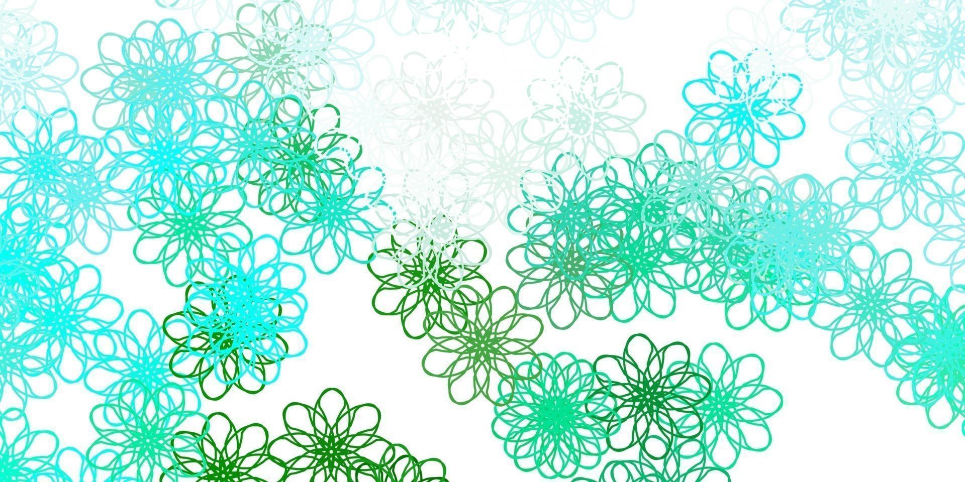 Light Green vector natural backdrop with flowers.