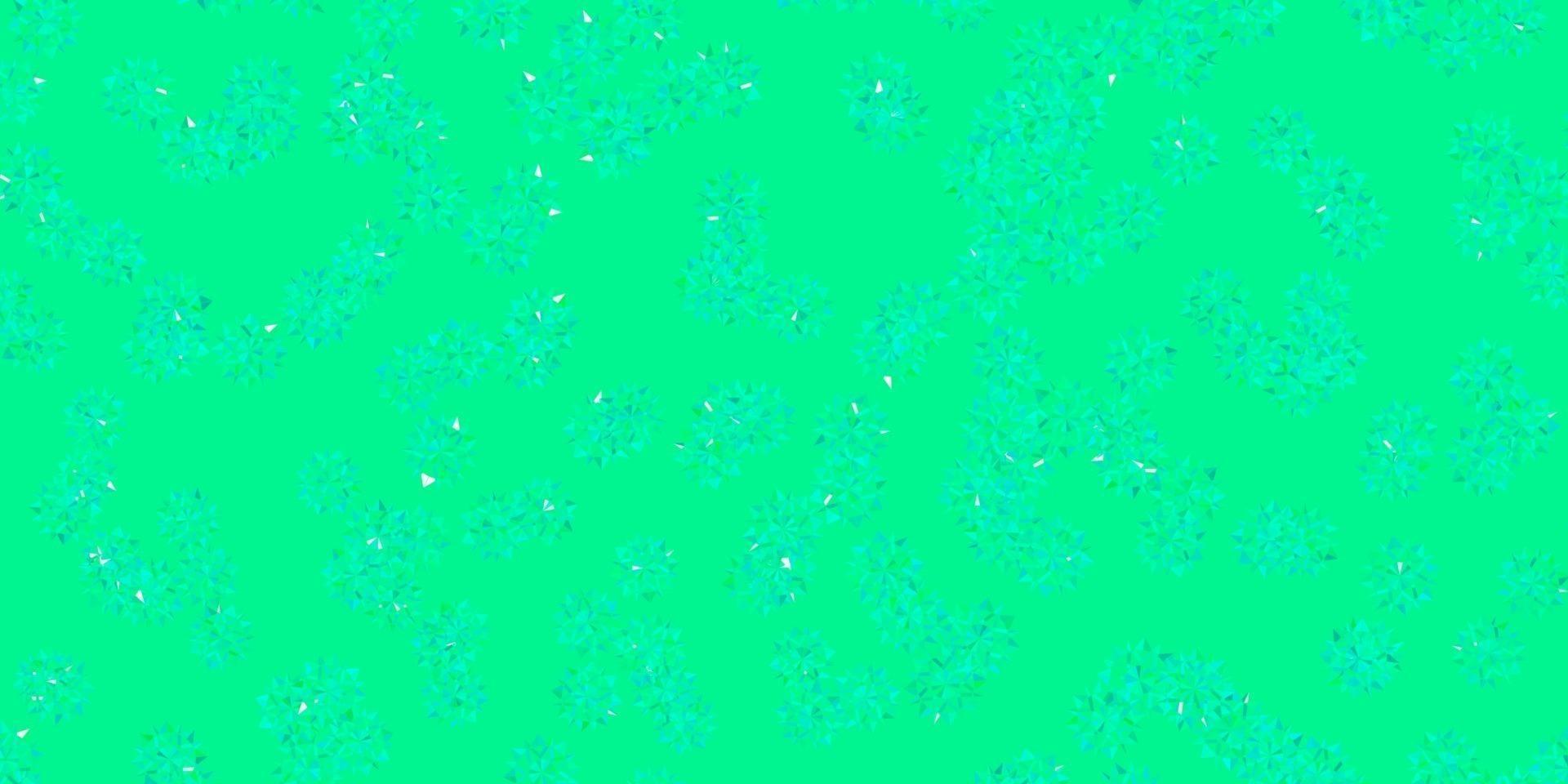 Light Green vector template with ice snowflakes.