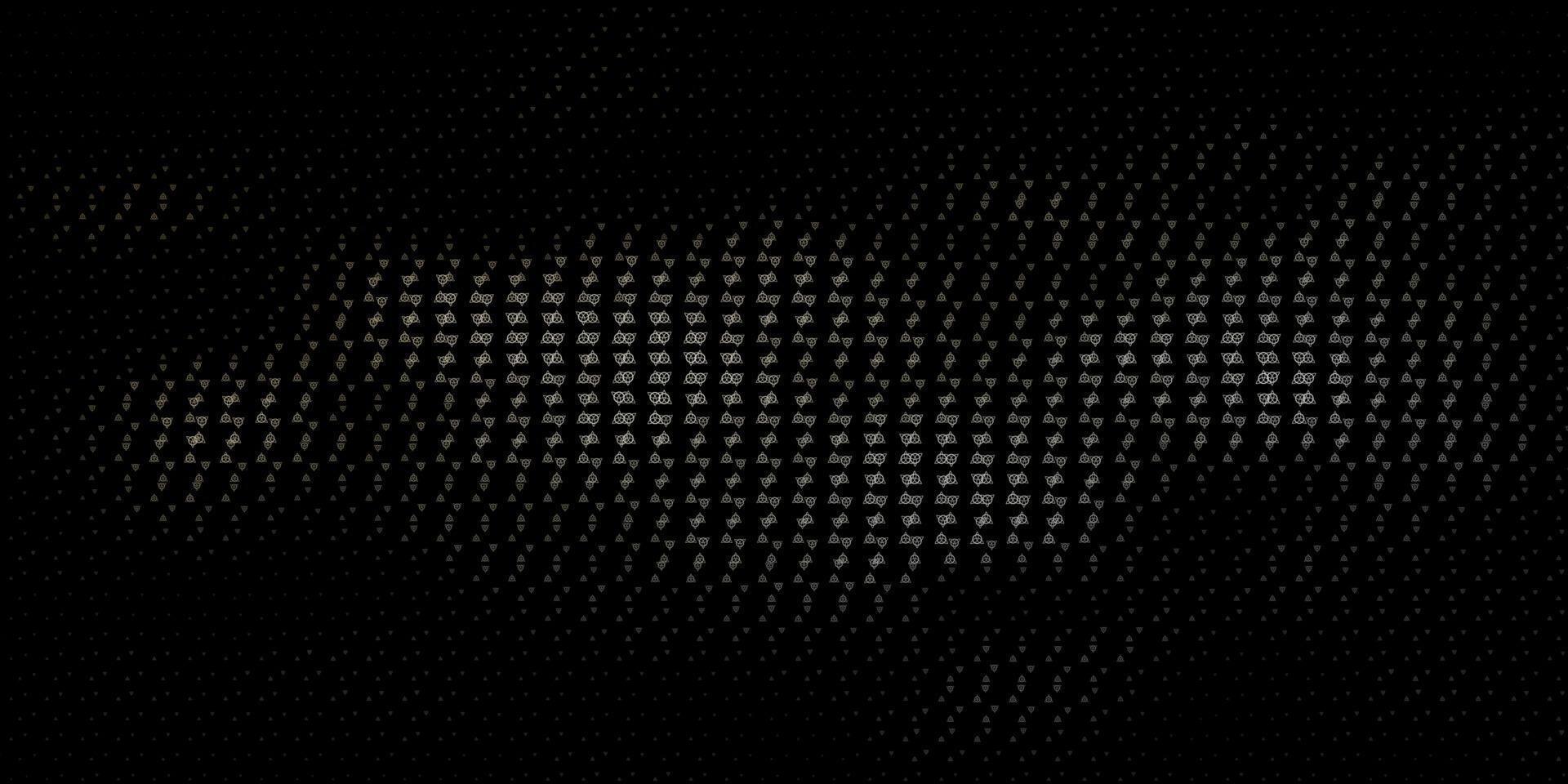 Dark Gray vector backdrop with mystery symbols.