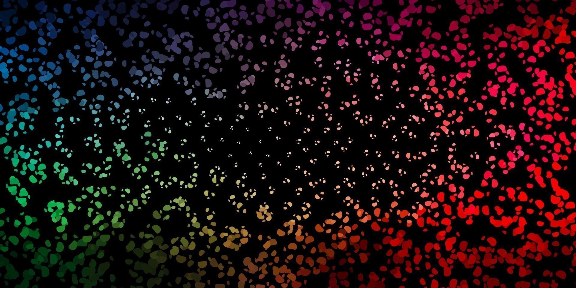 Dark green, red vector texture with memphis shapes.