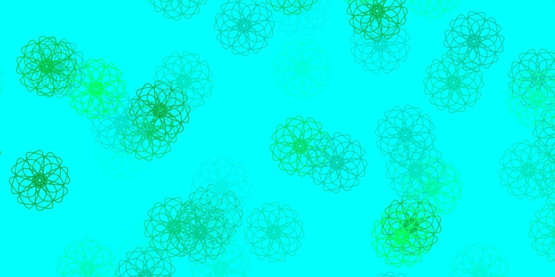 Light Green vector natural layout with flowers.