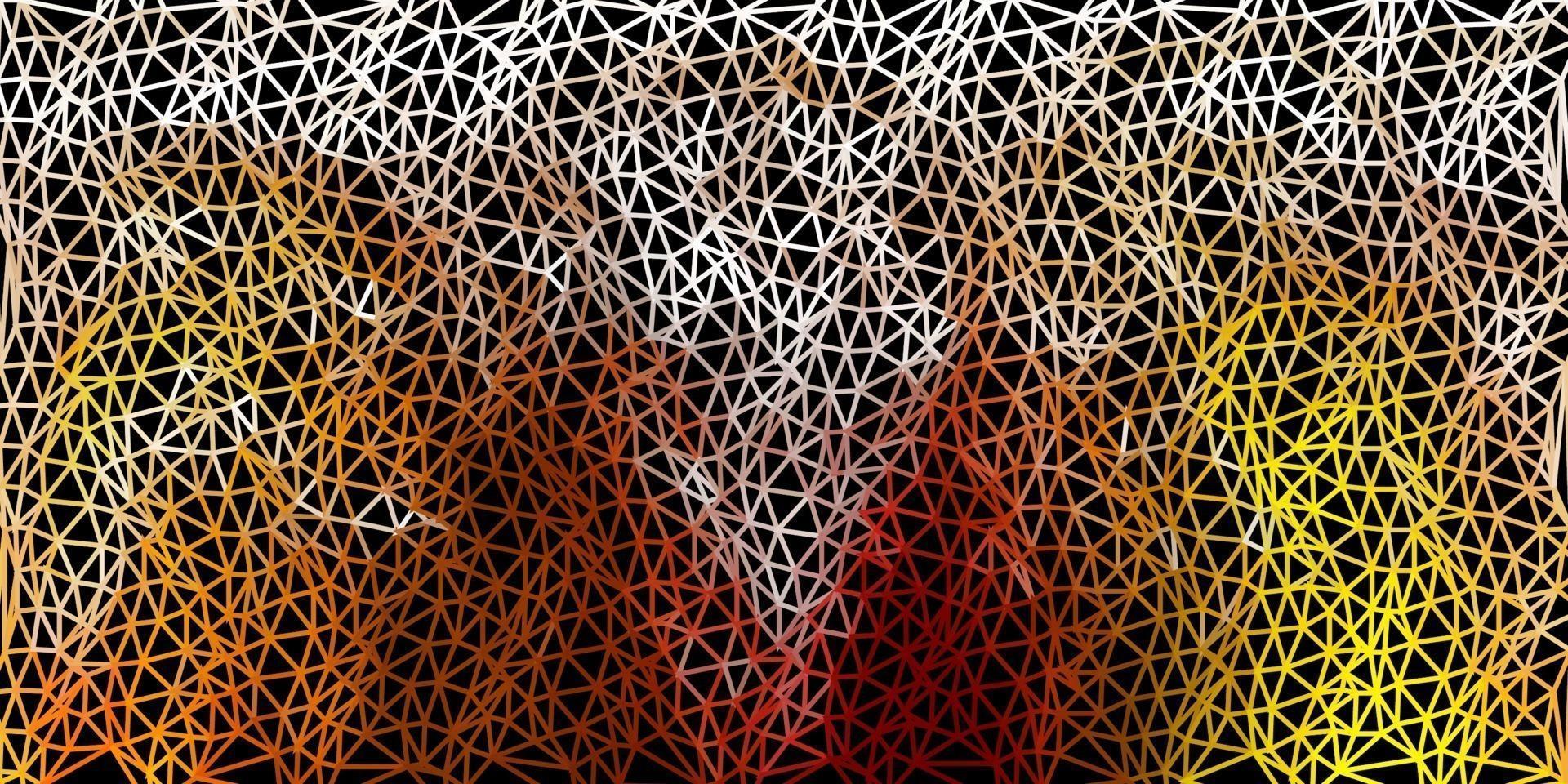 Dark green, yellow vector triangle mosaic pattern.