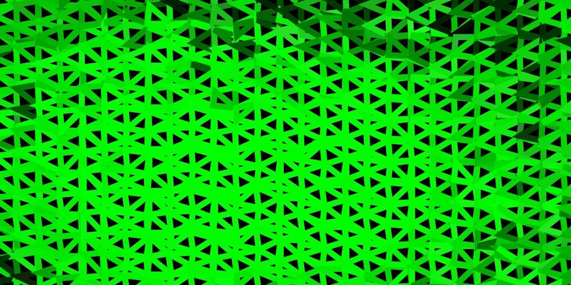 textura de triángulo abstracto de vector verde claro, amarillo.