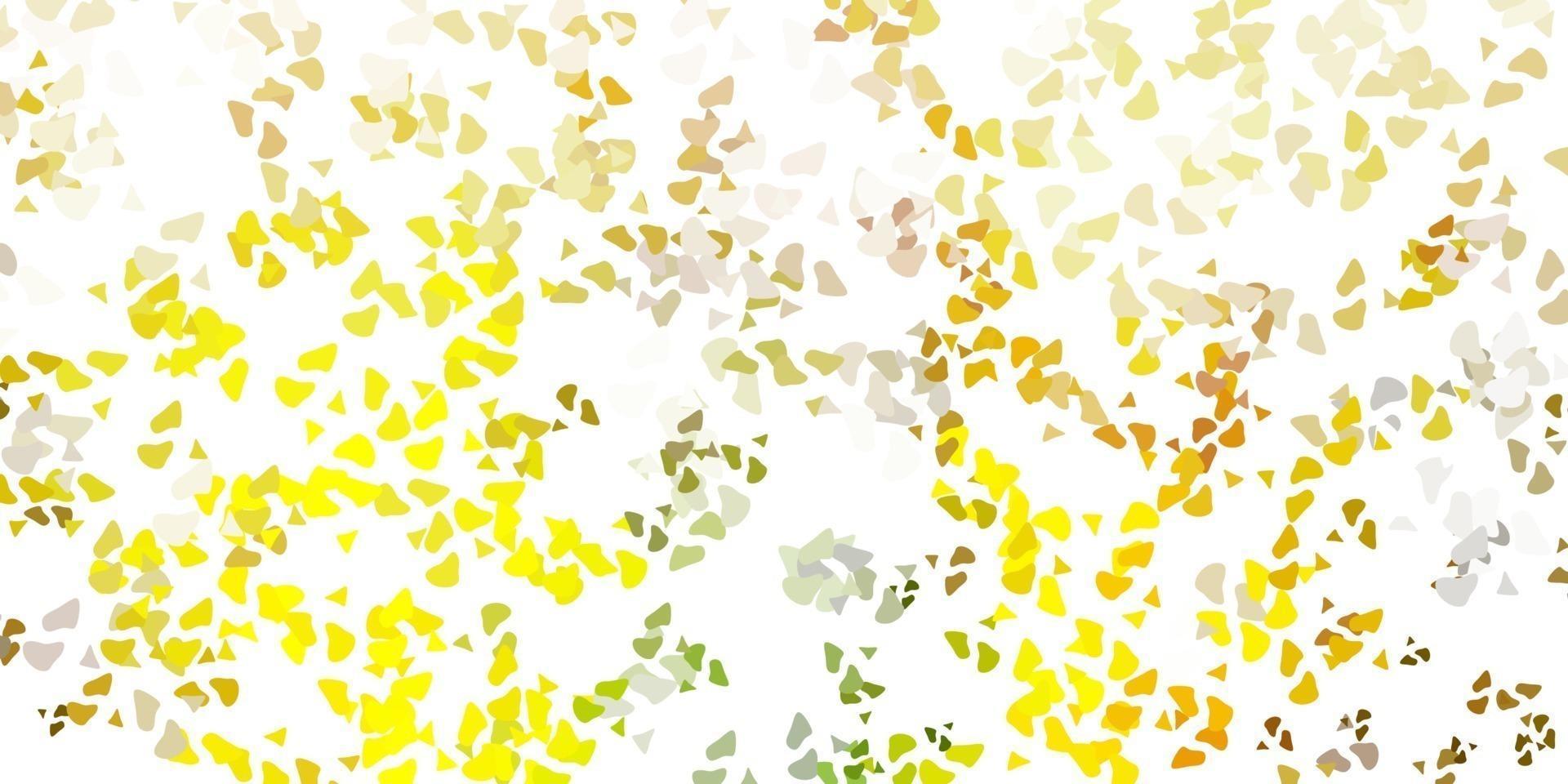 Light green, yellow vector background with random forms.