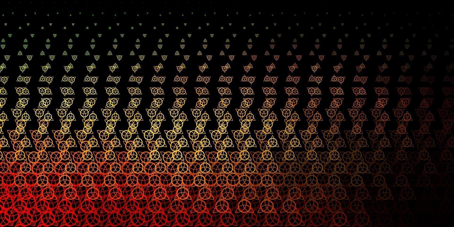 Dark Green, Yellow vector texture with religion symbols.