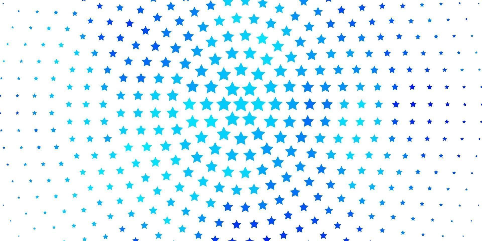 Light BLUE vector background with small and big stars.