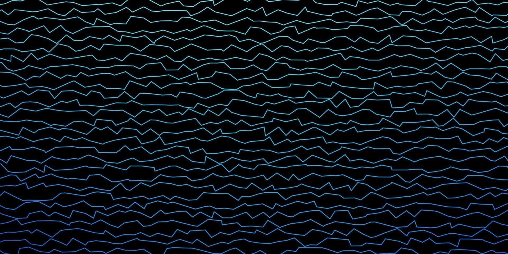 Dark BLUE vector background with wry lines.