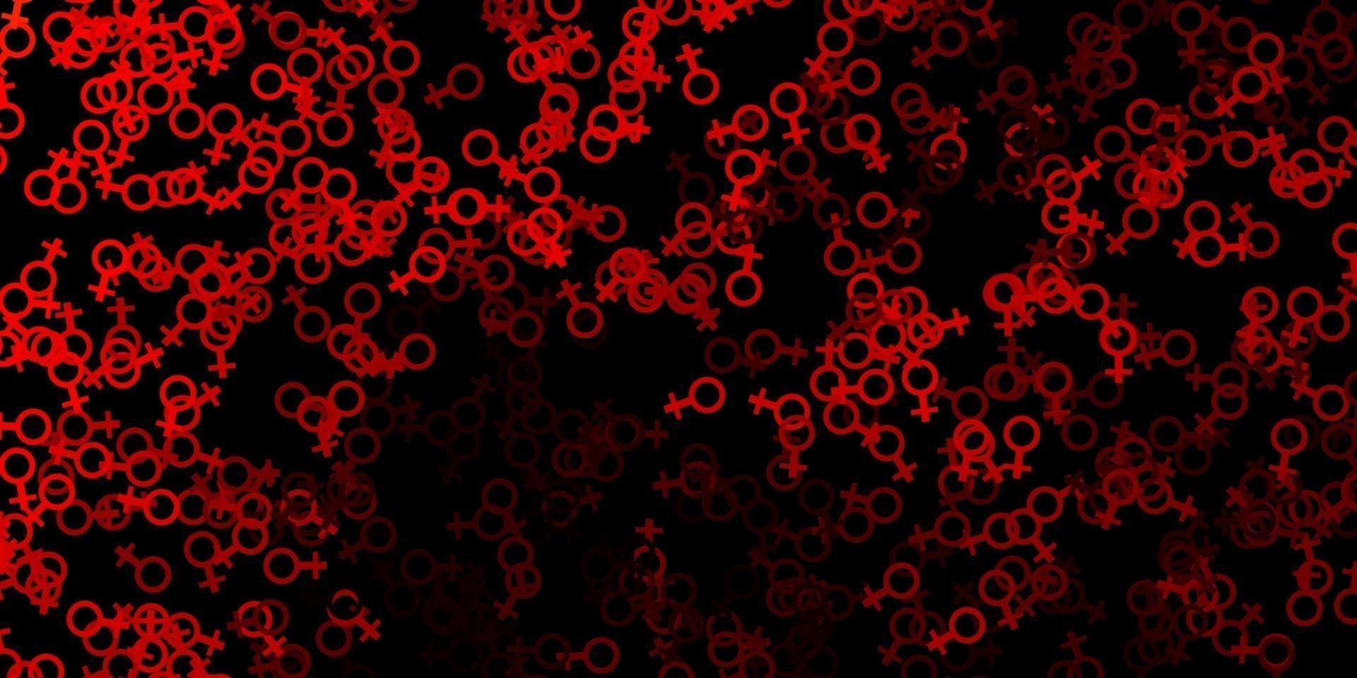 Dark Orange vector texture with religion symbols.