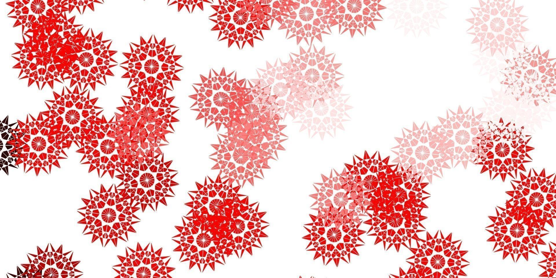 Light Orange vector doodle pattern with flowers.