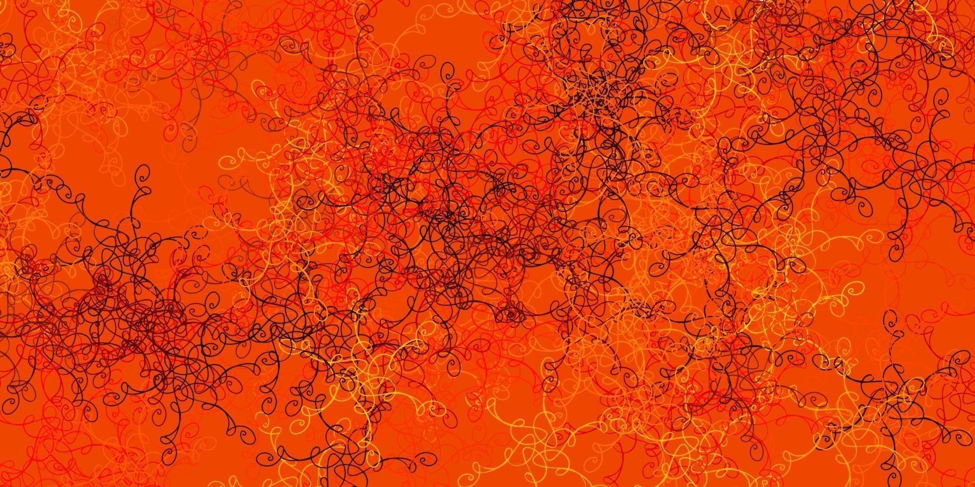 Light Orange vector background with bent lines.