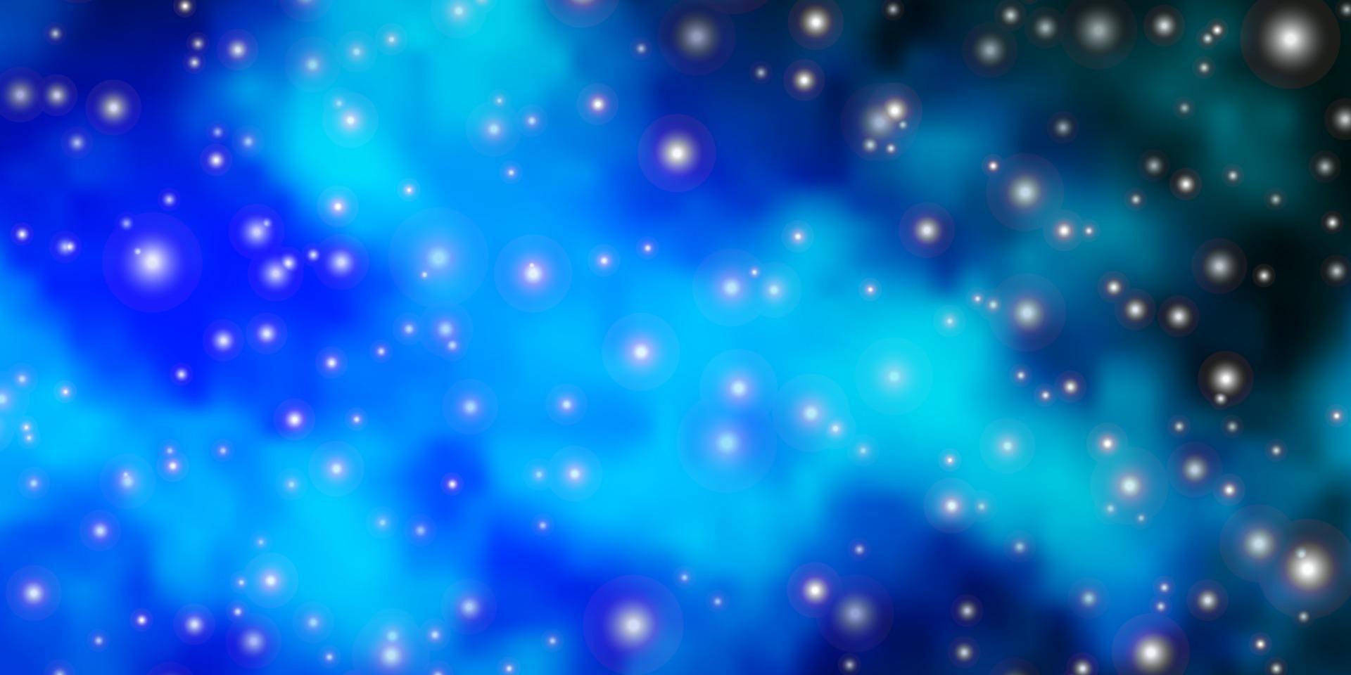 Light BLUE vector background with colorful stars.