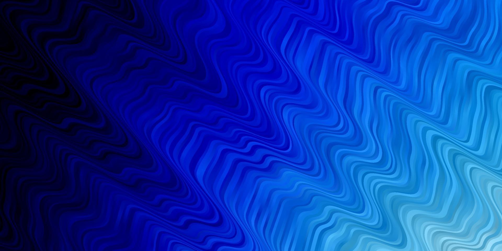 plantilla de vector azul claro con líneas torcidas.