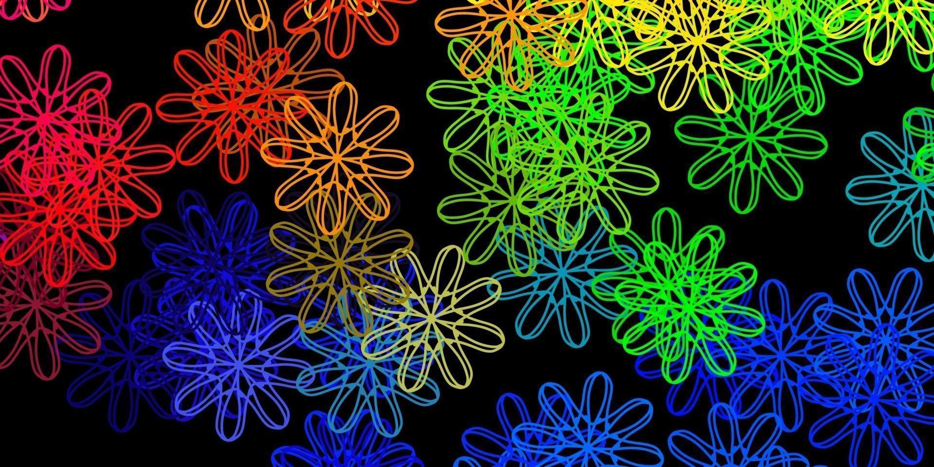 Dark Multicolor vector background with random forms.