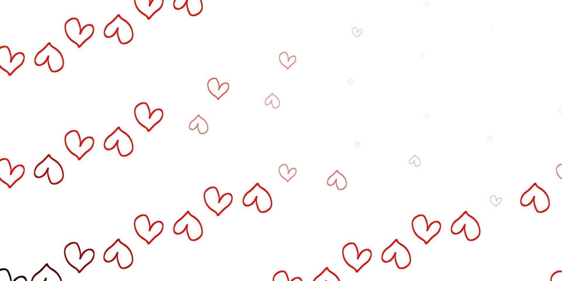 Light Orange vector backdrop with sweet hearts.