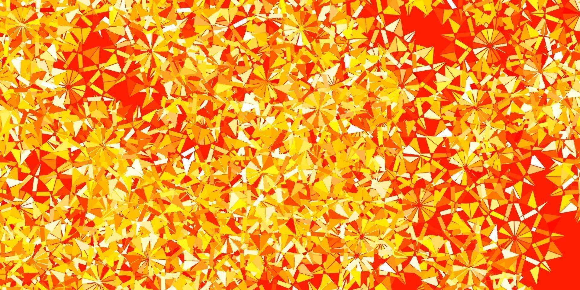 Light Orange vector texture with bright snowflakes.