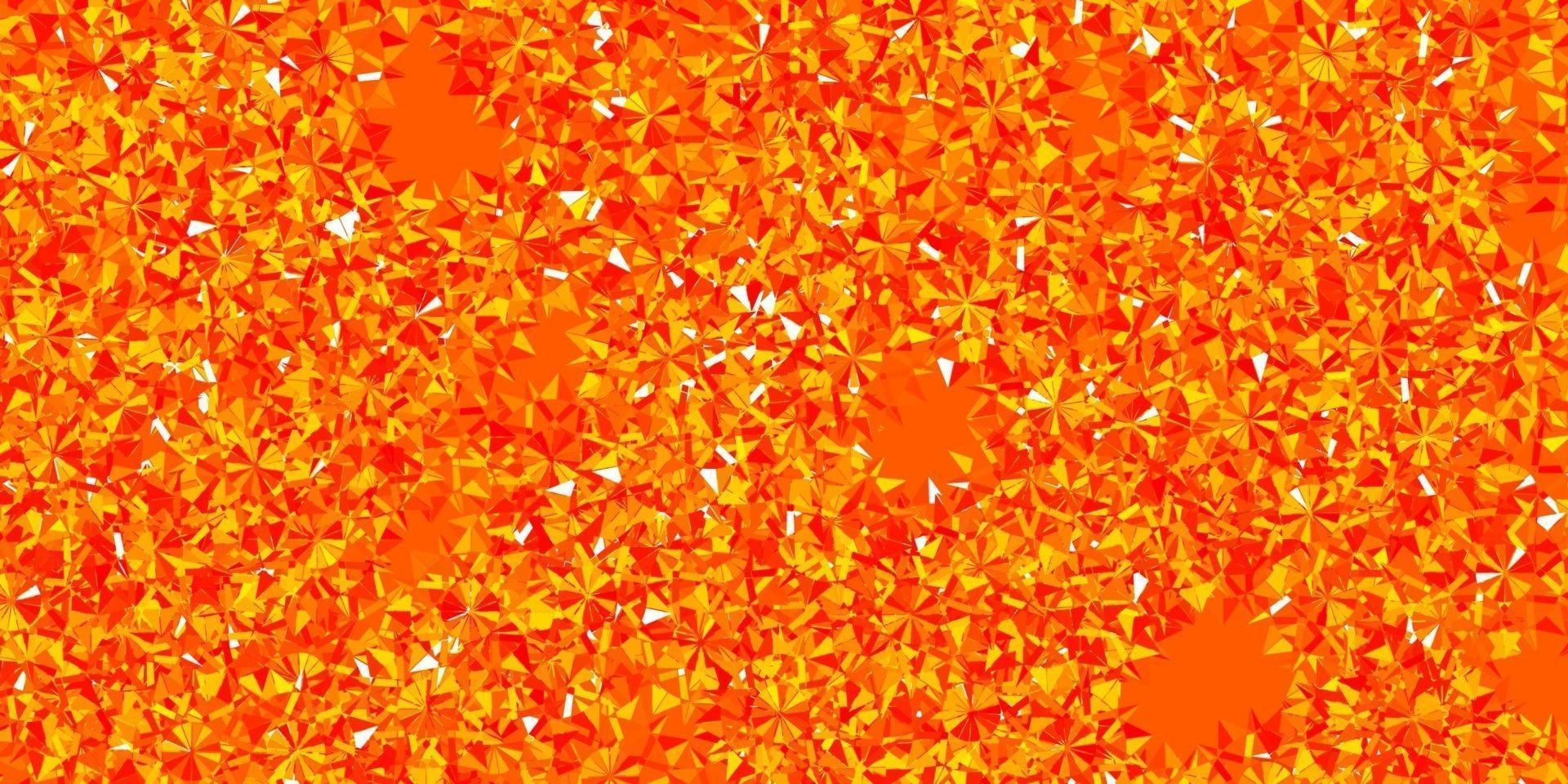 Light Orange vector background with christmas snowflakes.