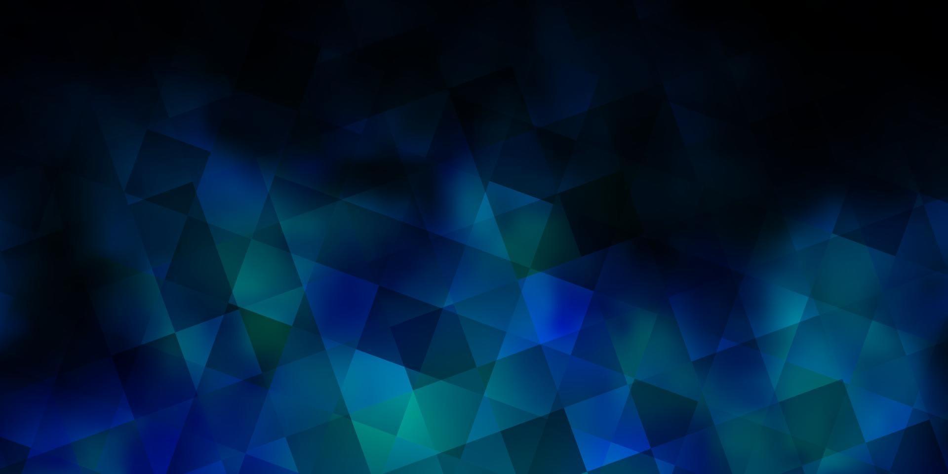 Dark BLUE vector backdrop with lines, rhombus.