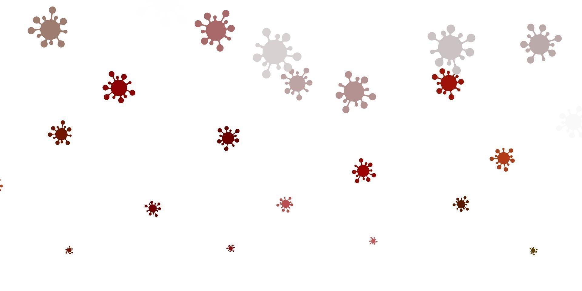 Light orange vector texture with disease symbols.