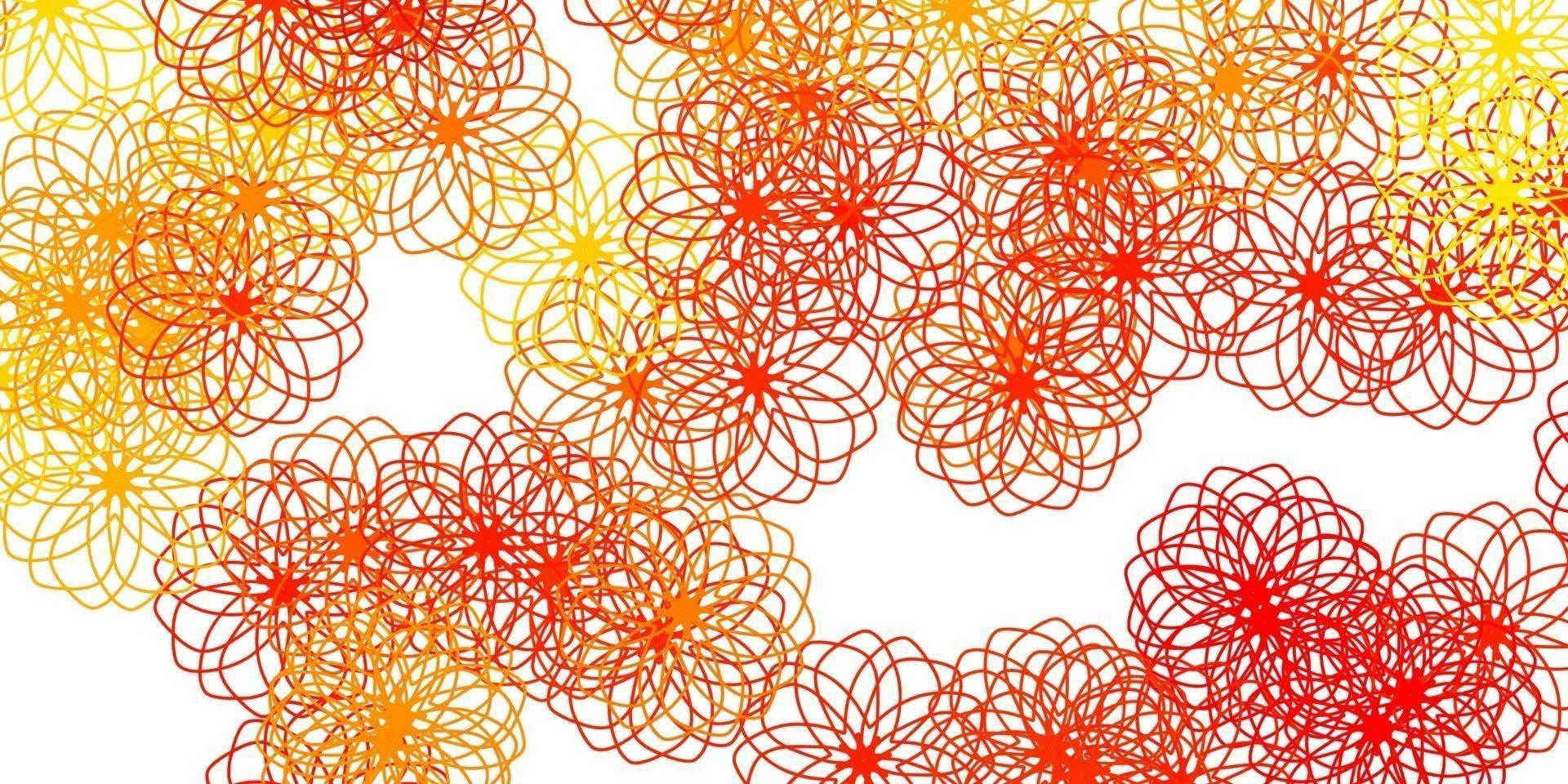patrón de vector naranja claro con esferas.