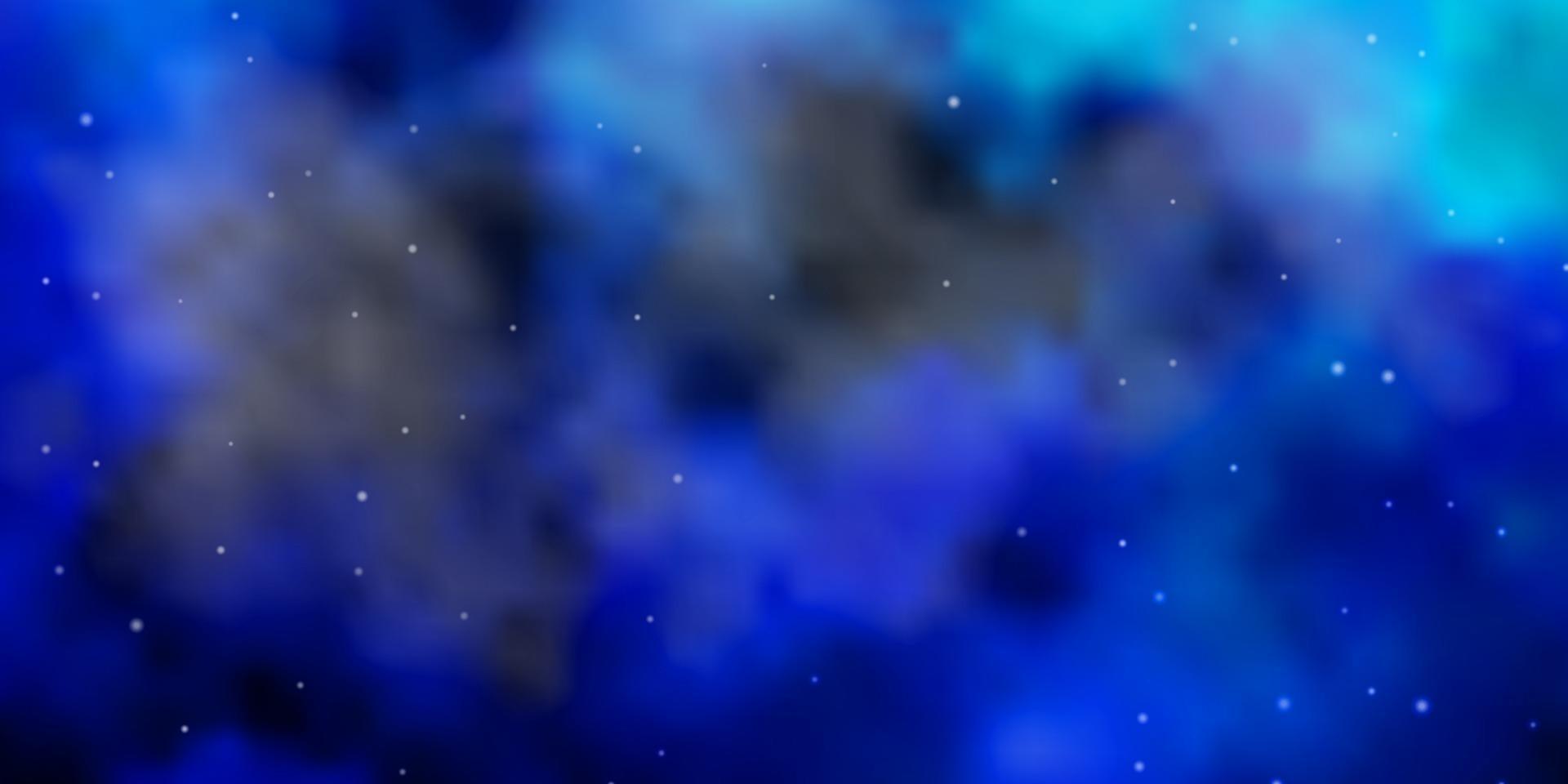 Dark Blue, Green vector texture with beautiful stars.