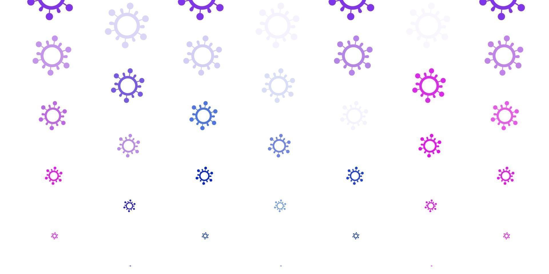 Light Pink, Blue vector texture with disease symbols.