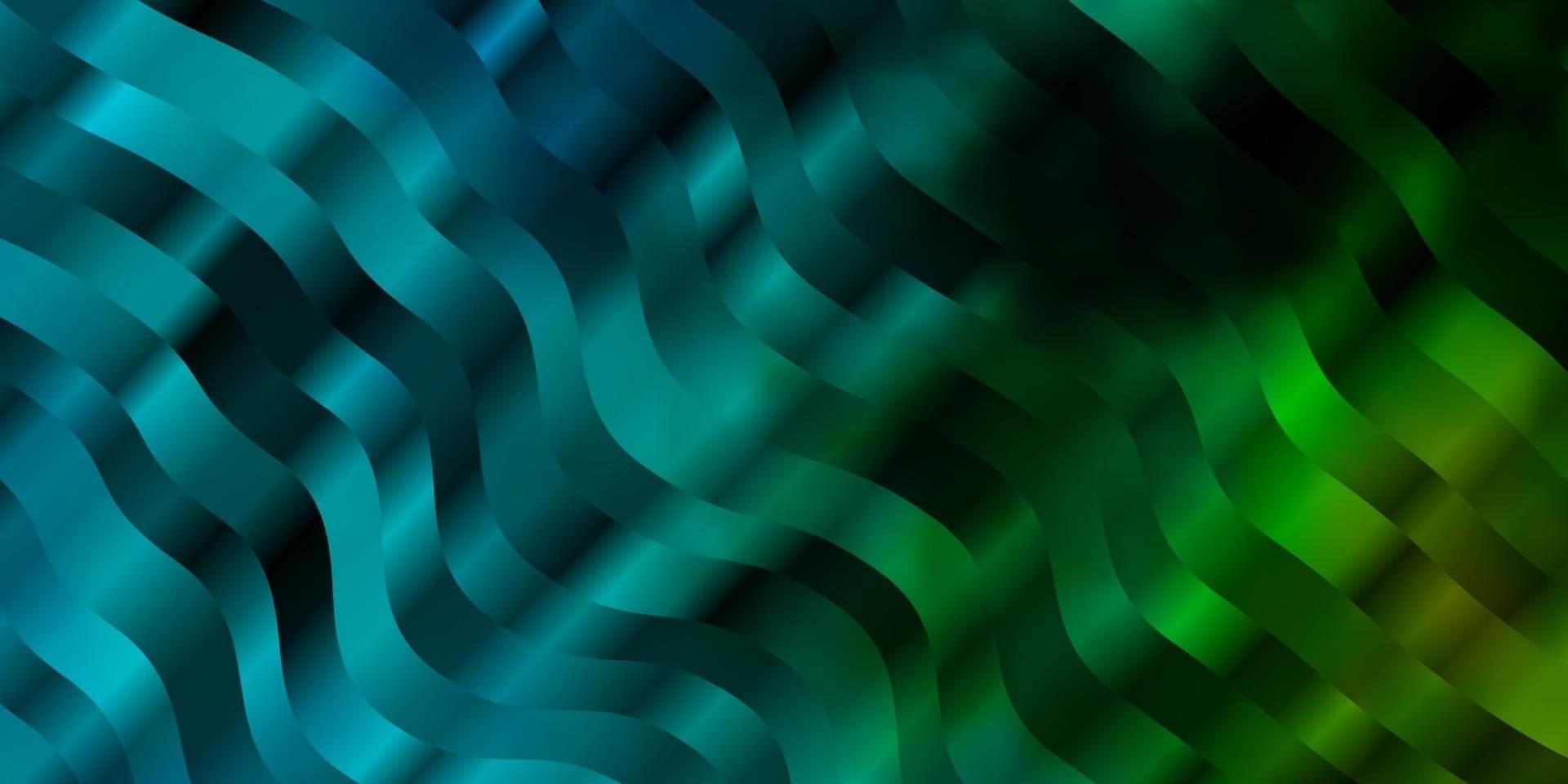 Light Blue, Green vector backdrop with curves.