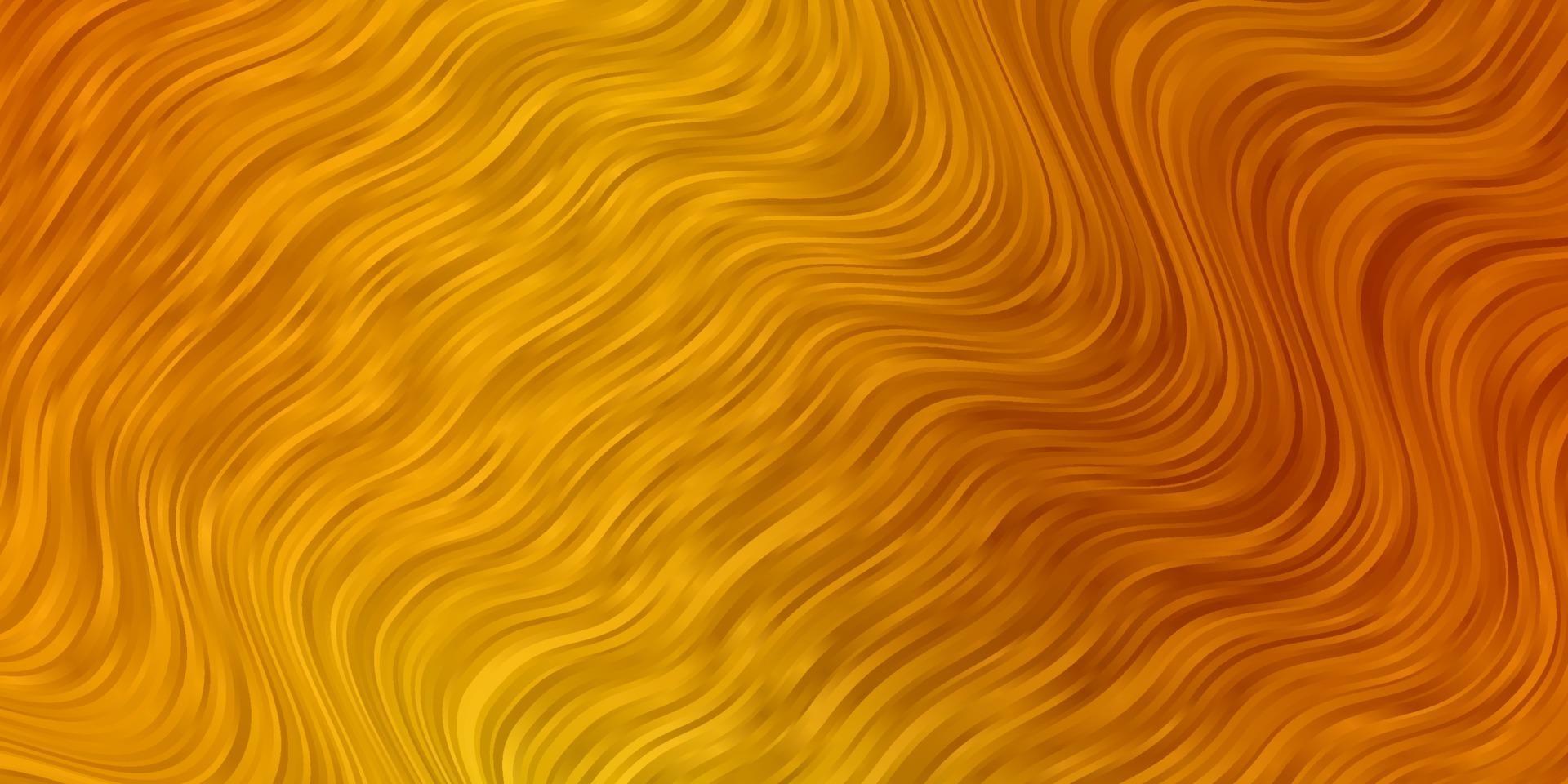 textura de vector naranja claro con curvas.