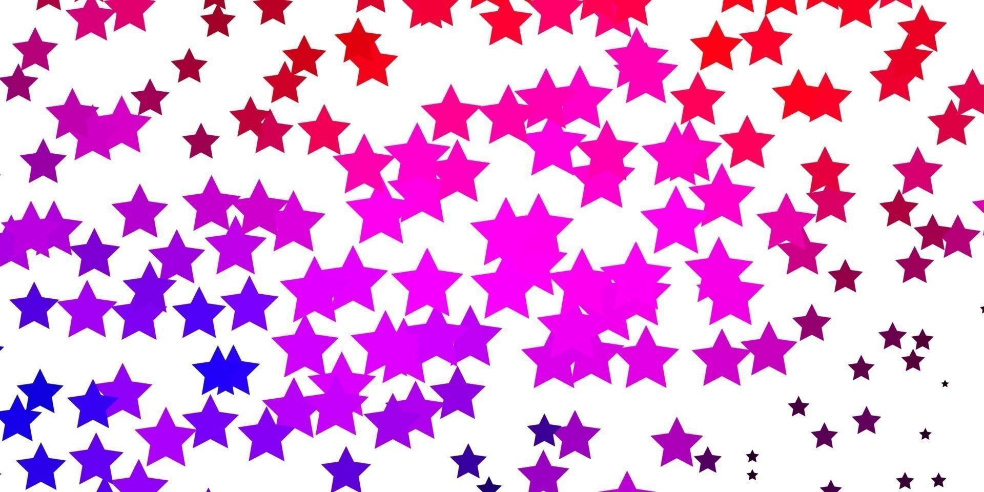 Light Pink, Red vector layout with bright stars.