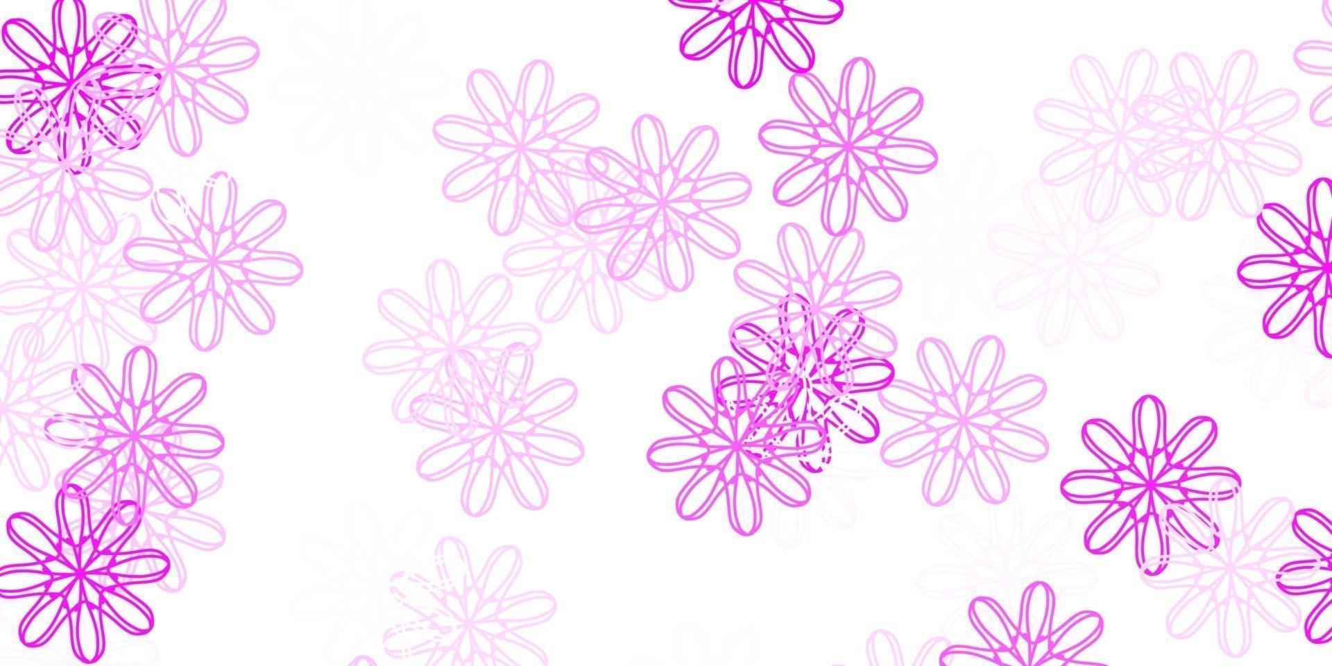 Light Pink vector natural artwork with flowers.