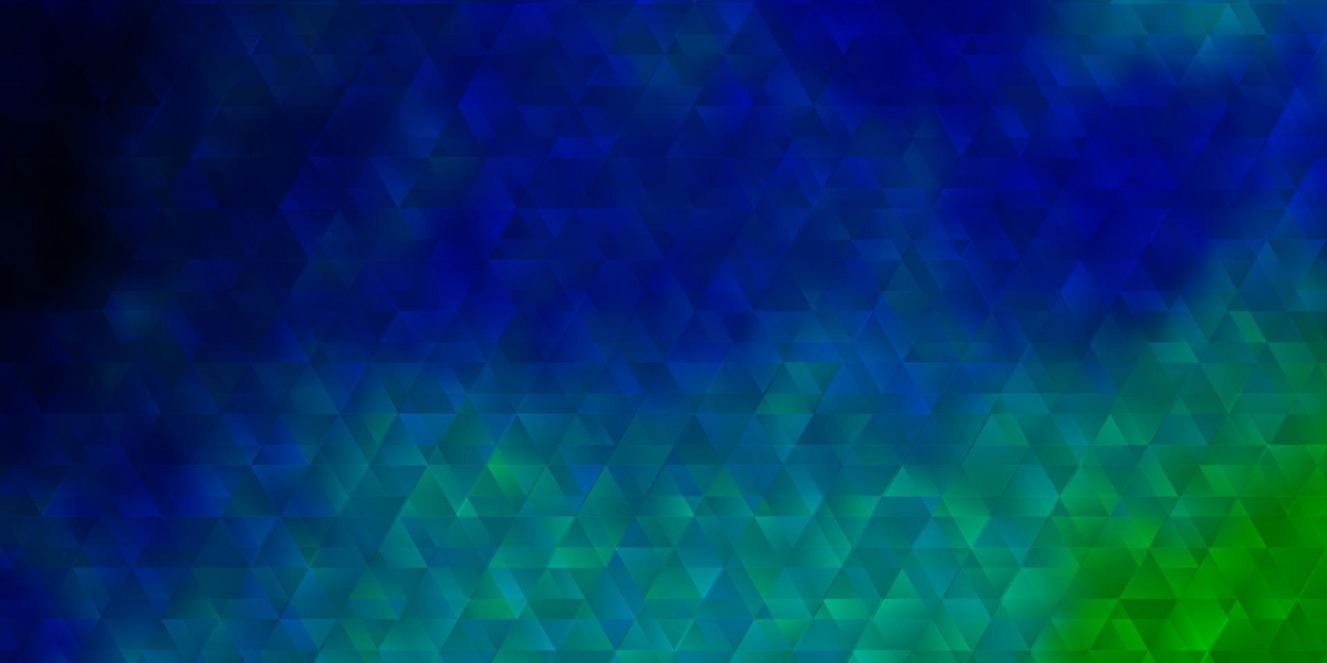 Light Blue, Green vector layout with lines, triangles.