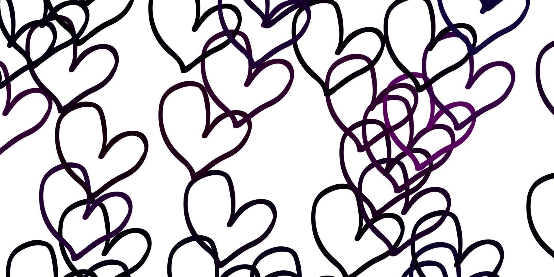 Light Pink vector backdrop with sweet hearts.