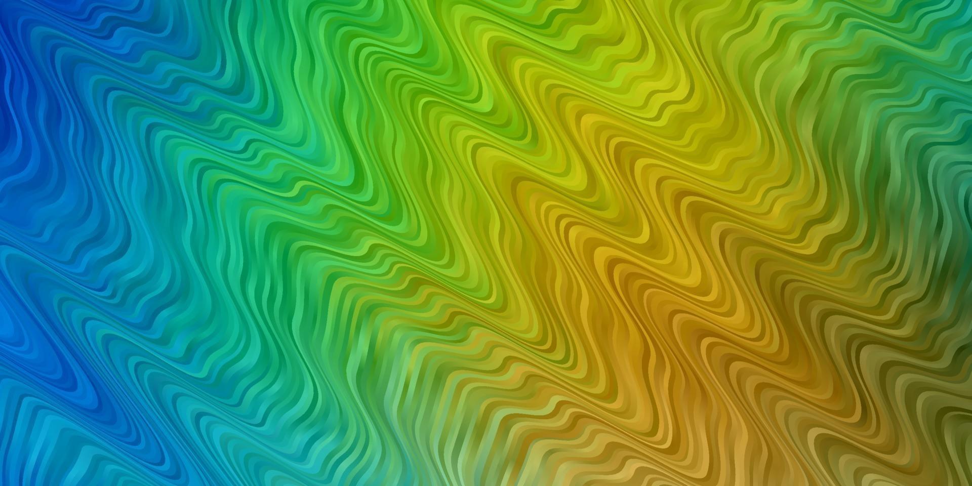 textura de vector azul claro, verde con líneas torcidas.