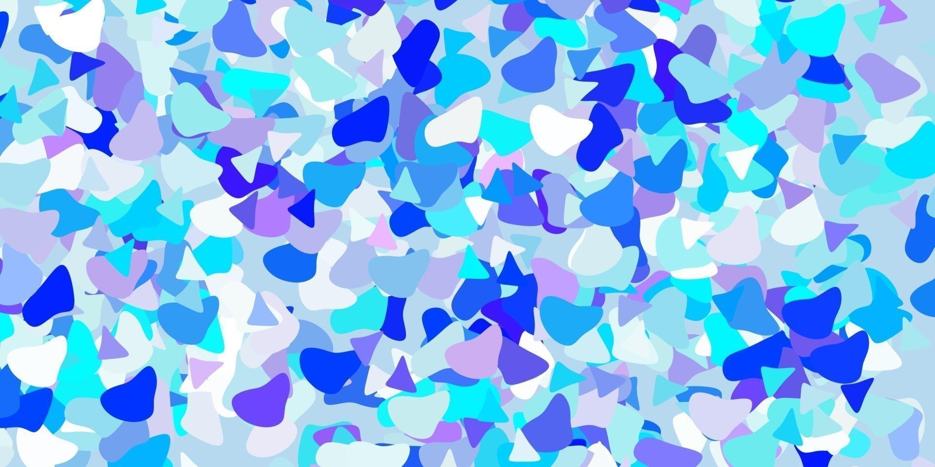 Light pink, blue vector texture with memphis shapes.