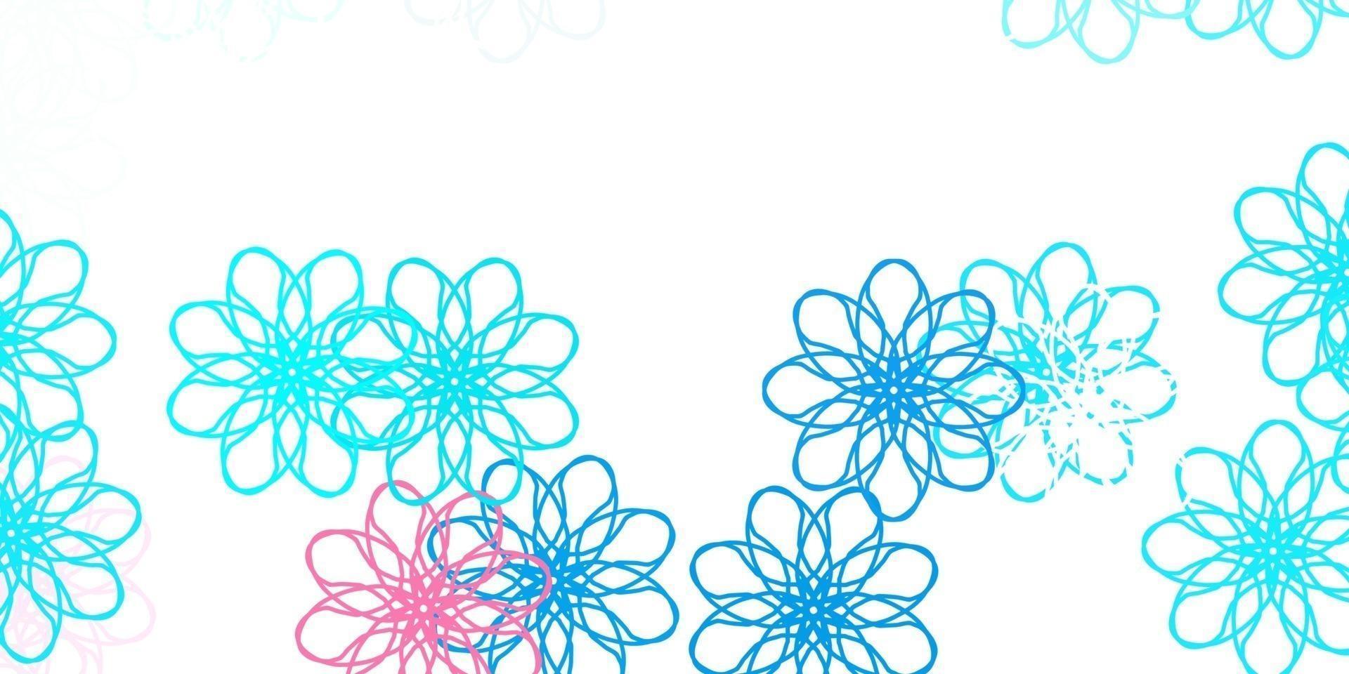 Light Blue, Red vector natural layout with flowers.