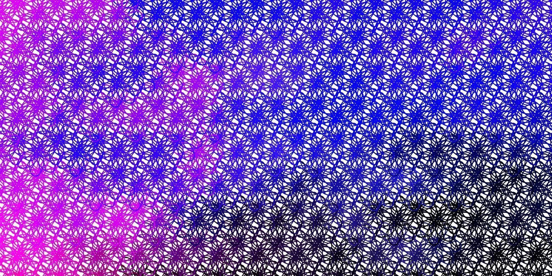 Light Pink, Blue vector background with wry lines.