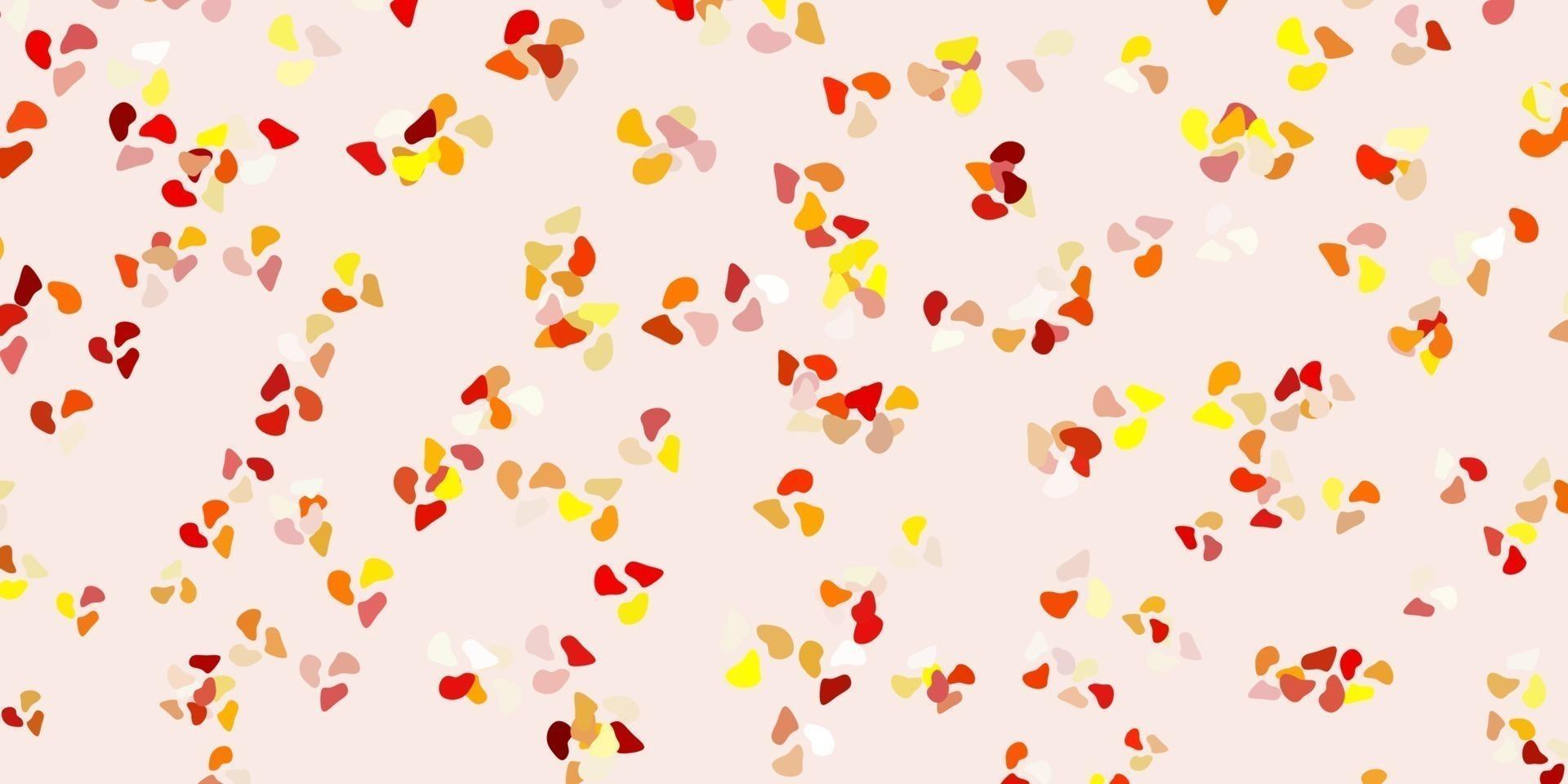 Light orange vector background with random forms.