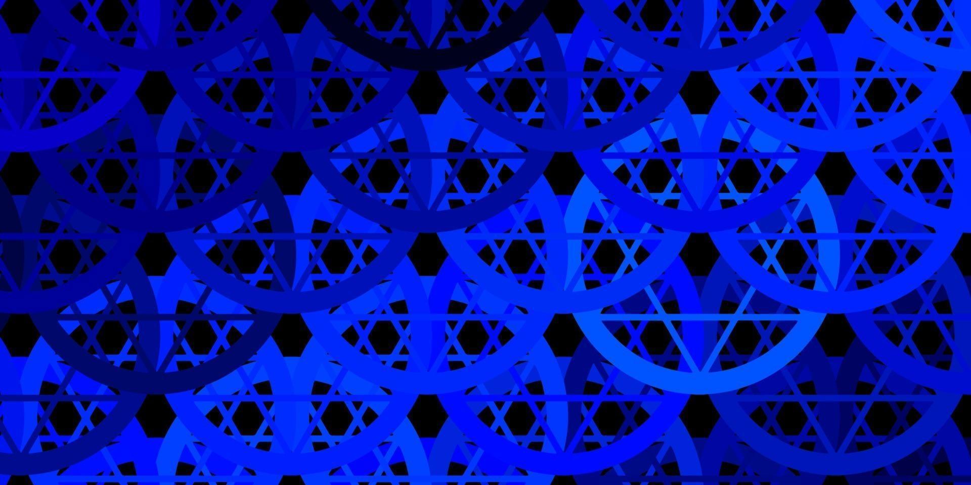 Dark BLUE vector pattern with magic elements.