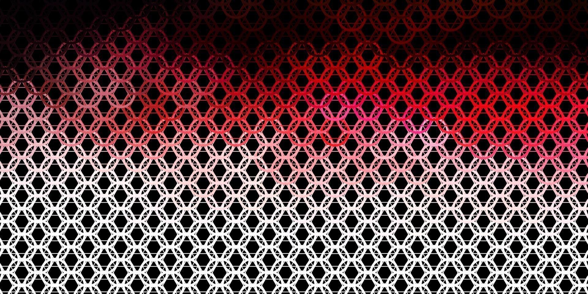 Dark Pink, Red vector background with occult symbols.