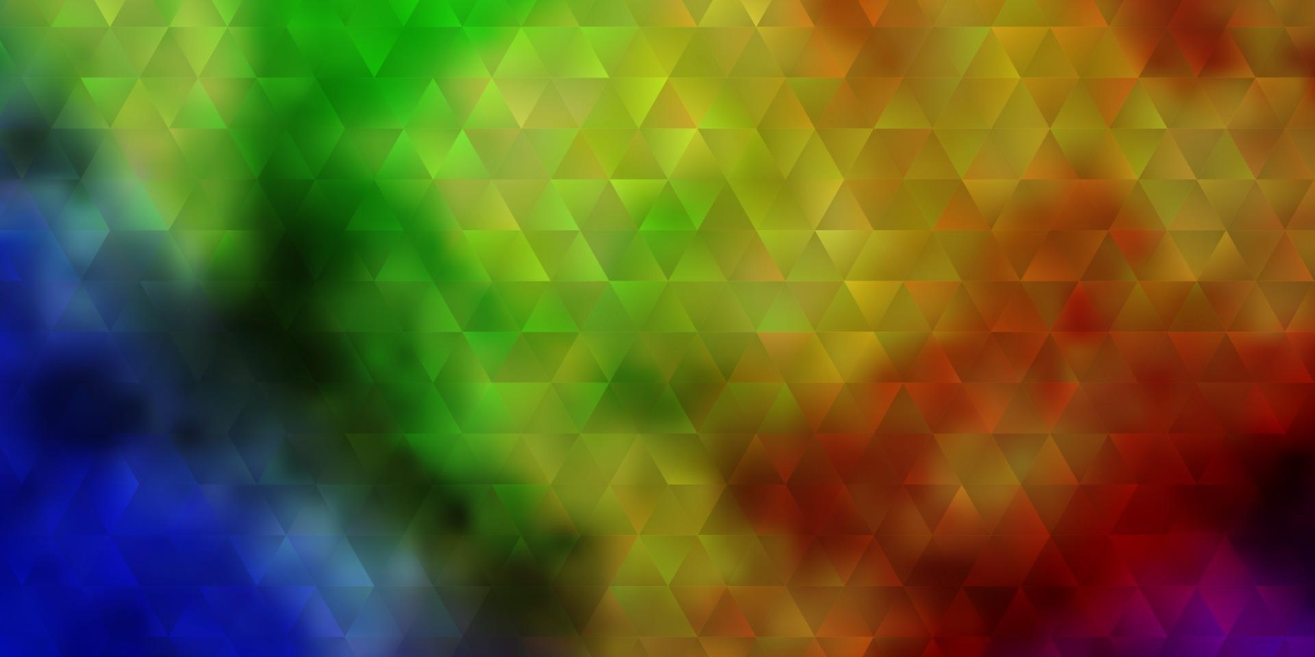 Light Multicolor vector template with crystals, triangles.