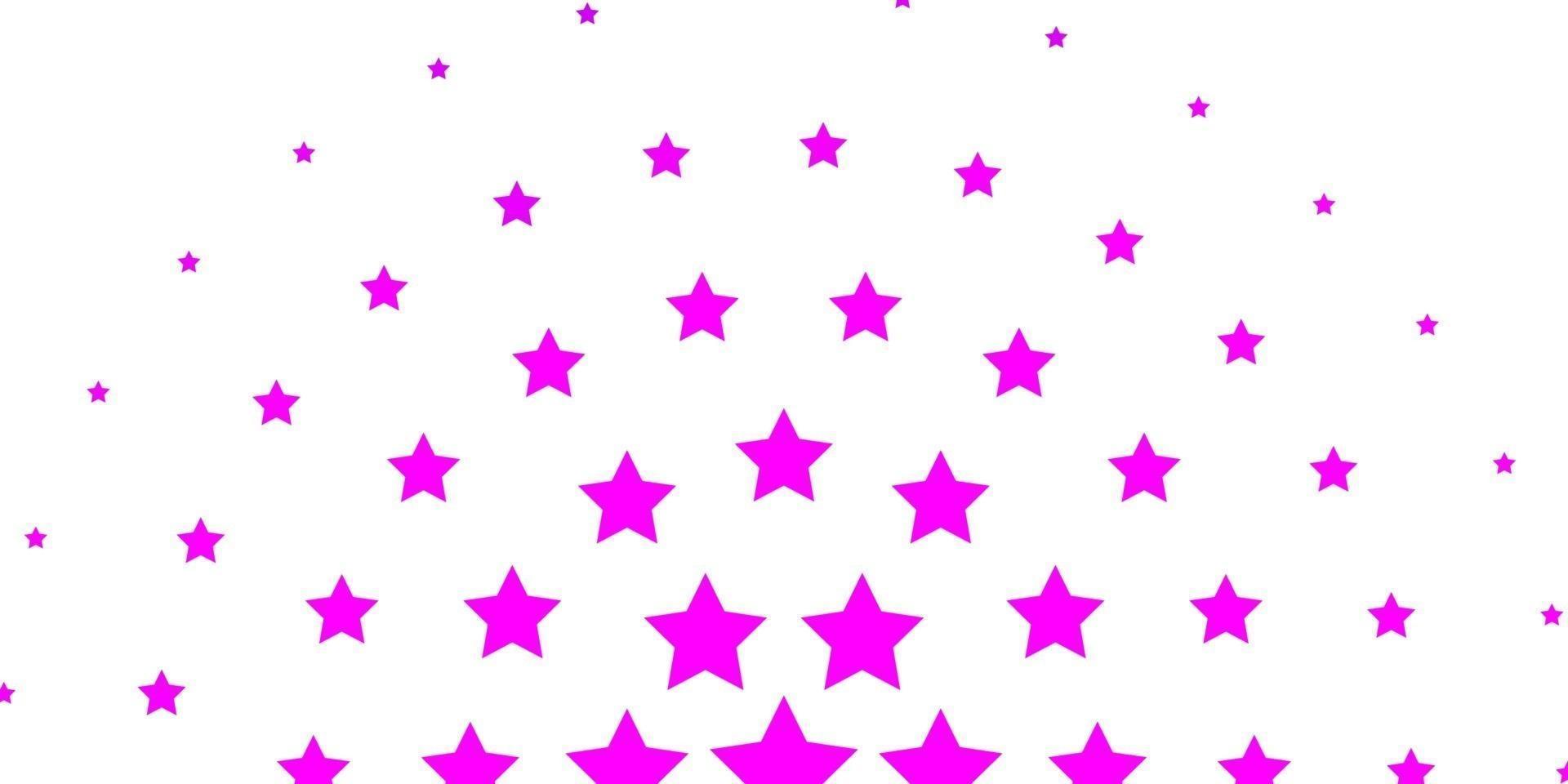 textura de vector de color rosa claro con hermosas estrellas.