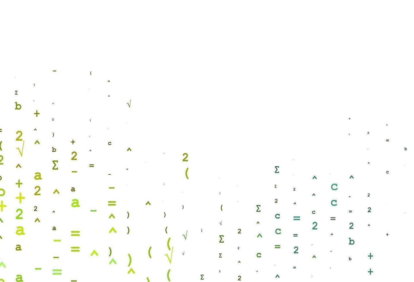 Light Blue, Yellow vector texture with mathematic symbols.