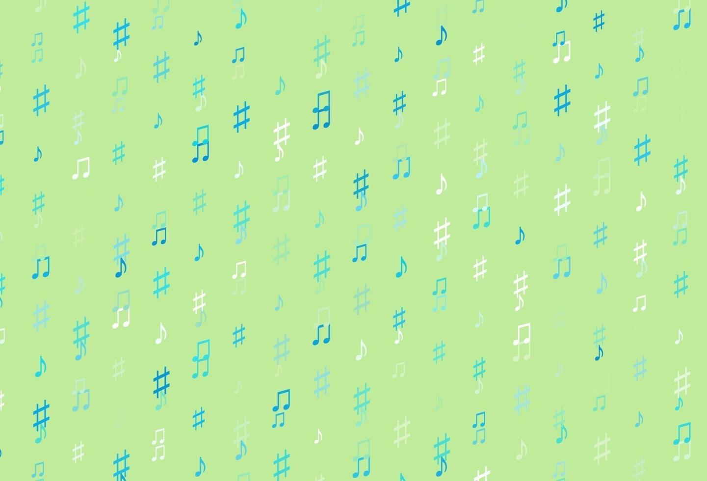 Light Blue, Yellow vector pattern with music elements.