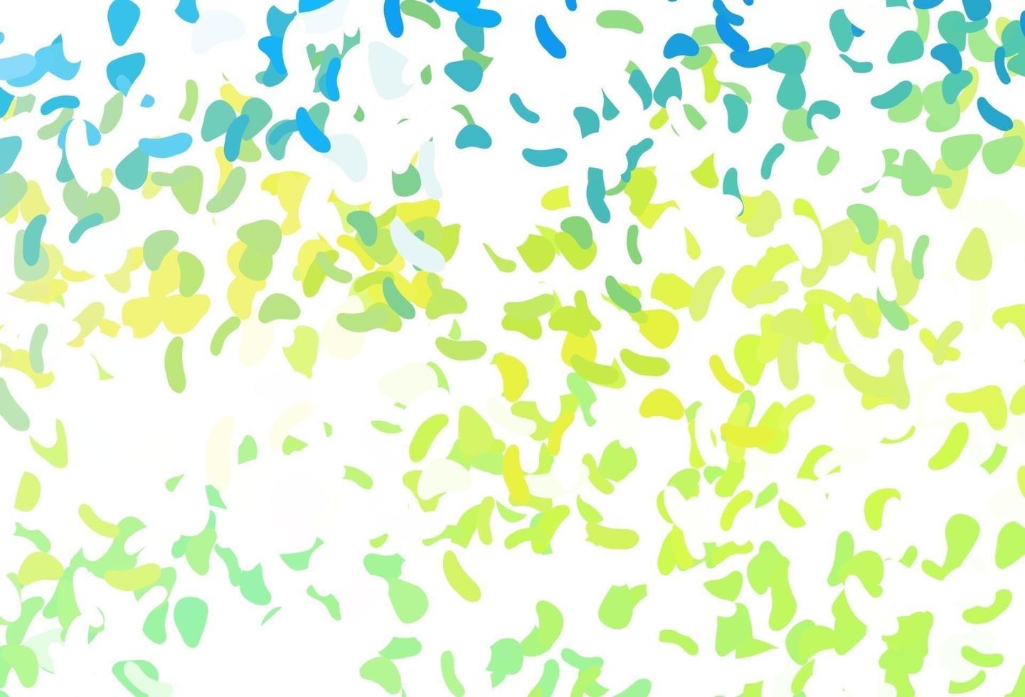Light Blue, Yellow vector pattern with chaotic shapes.