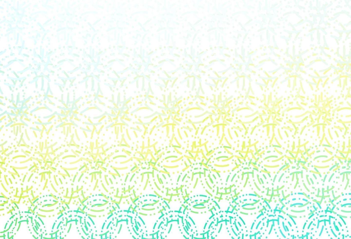 Light blue, yellow vector texture with disks.