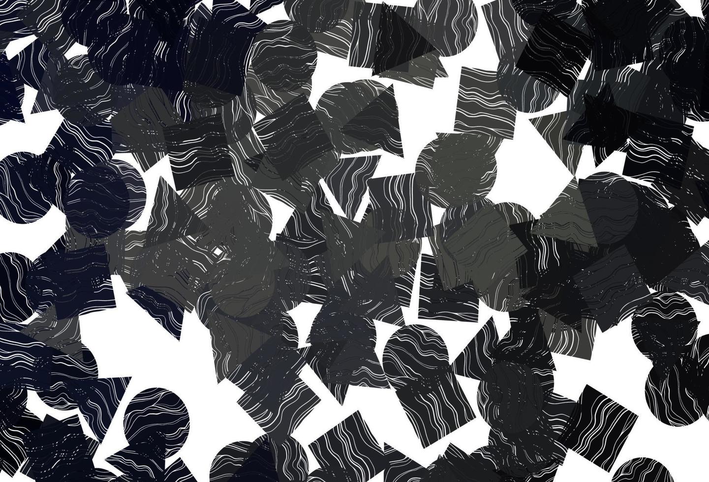 Dark  black vector pattern in polygonal style with circles.