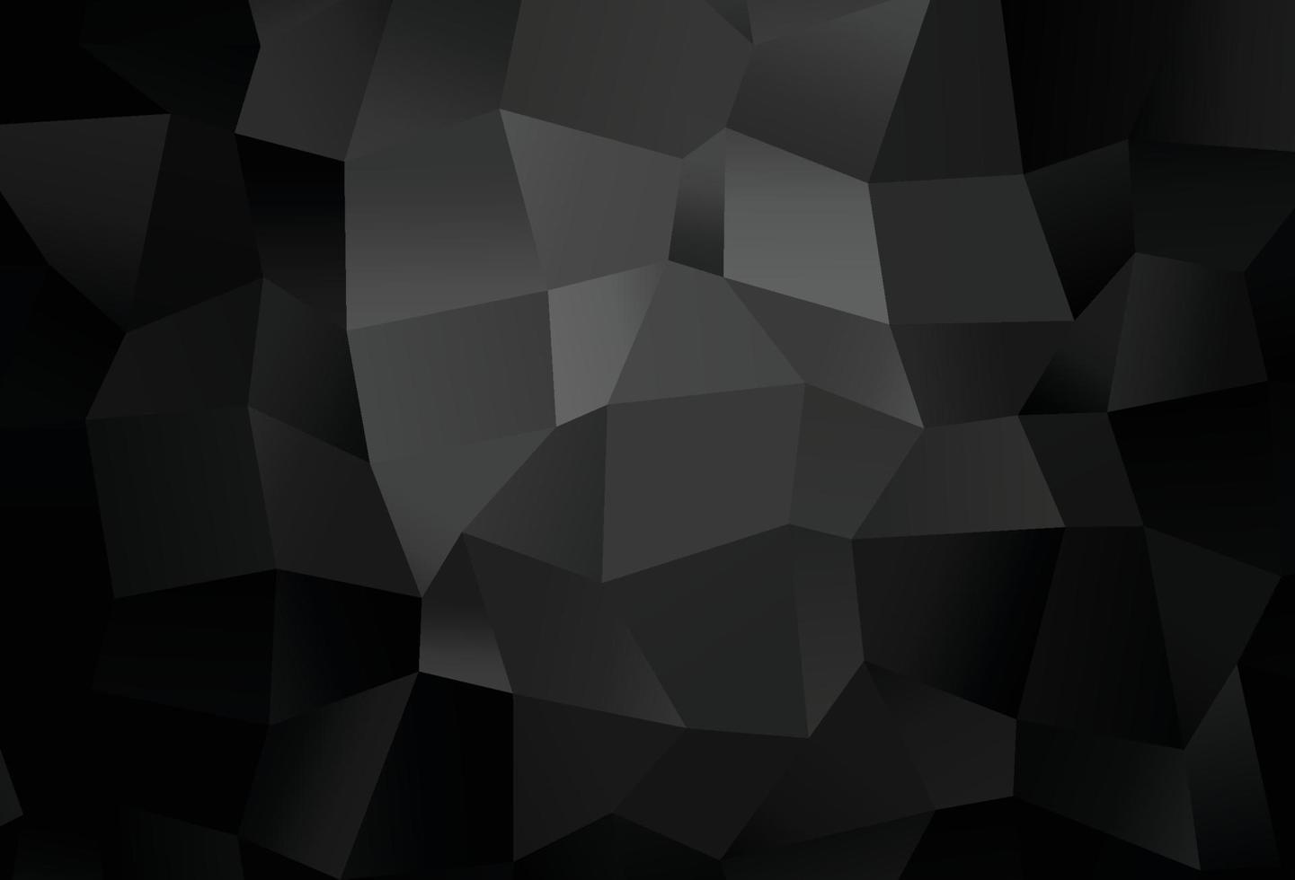 Dark Black vector abstract mosaic background.