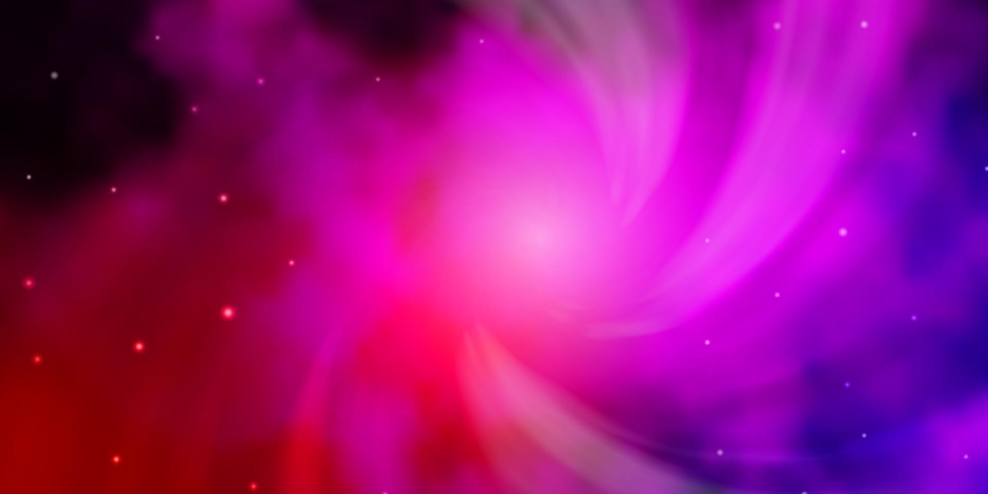 Light Pink vector layout with bright stars.