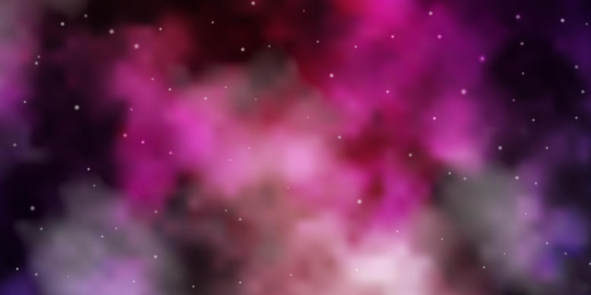 Dark Pink, Blue vector texture with beautiful stars.