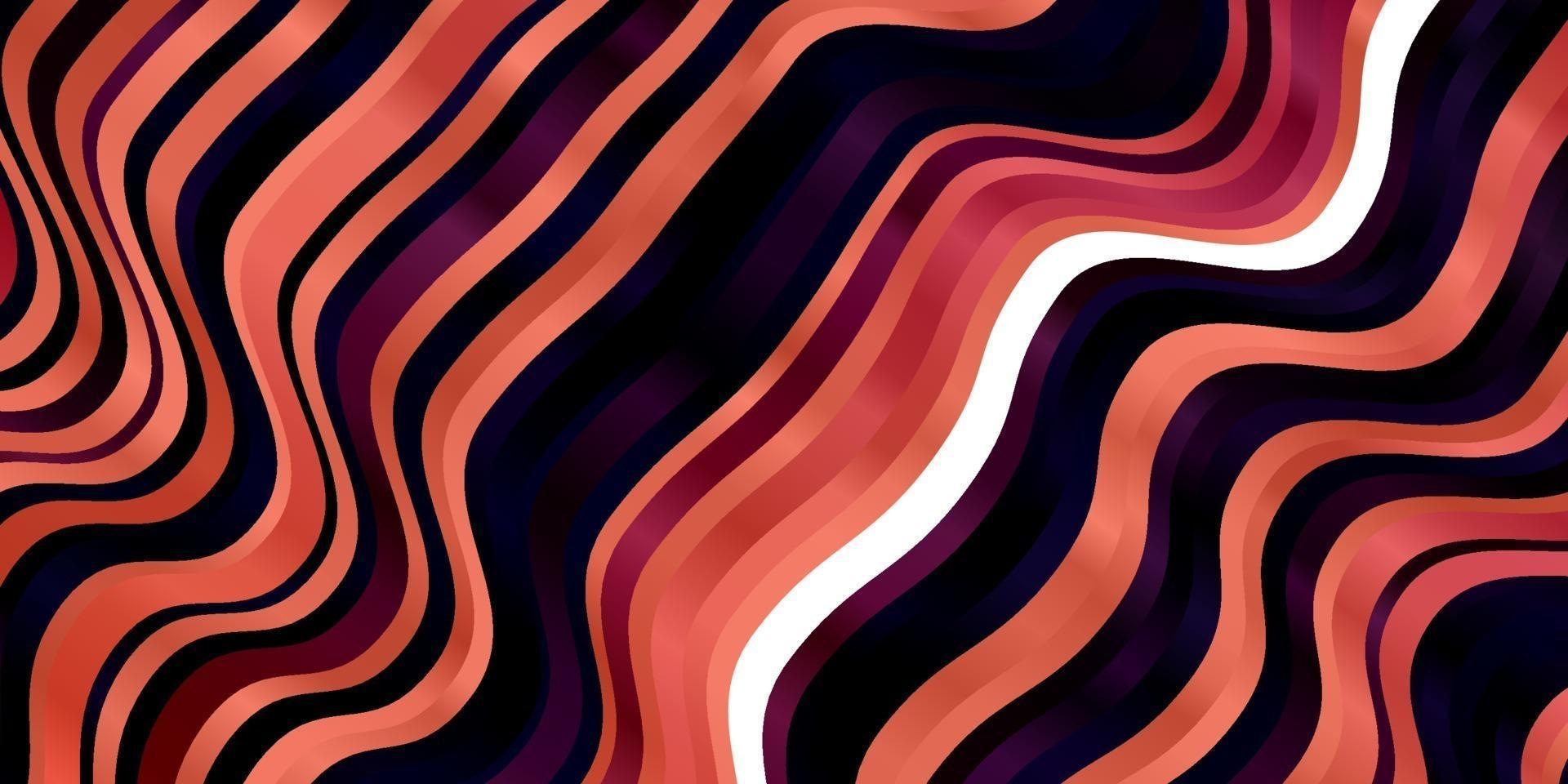 Dark Pink, Red vector pattern with curved lines.