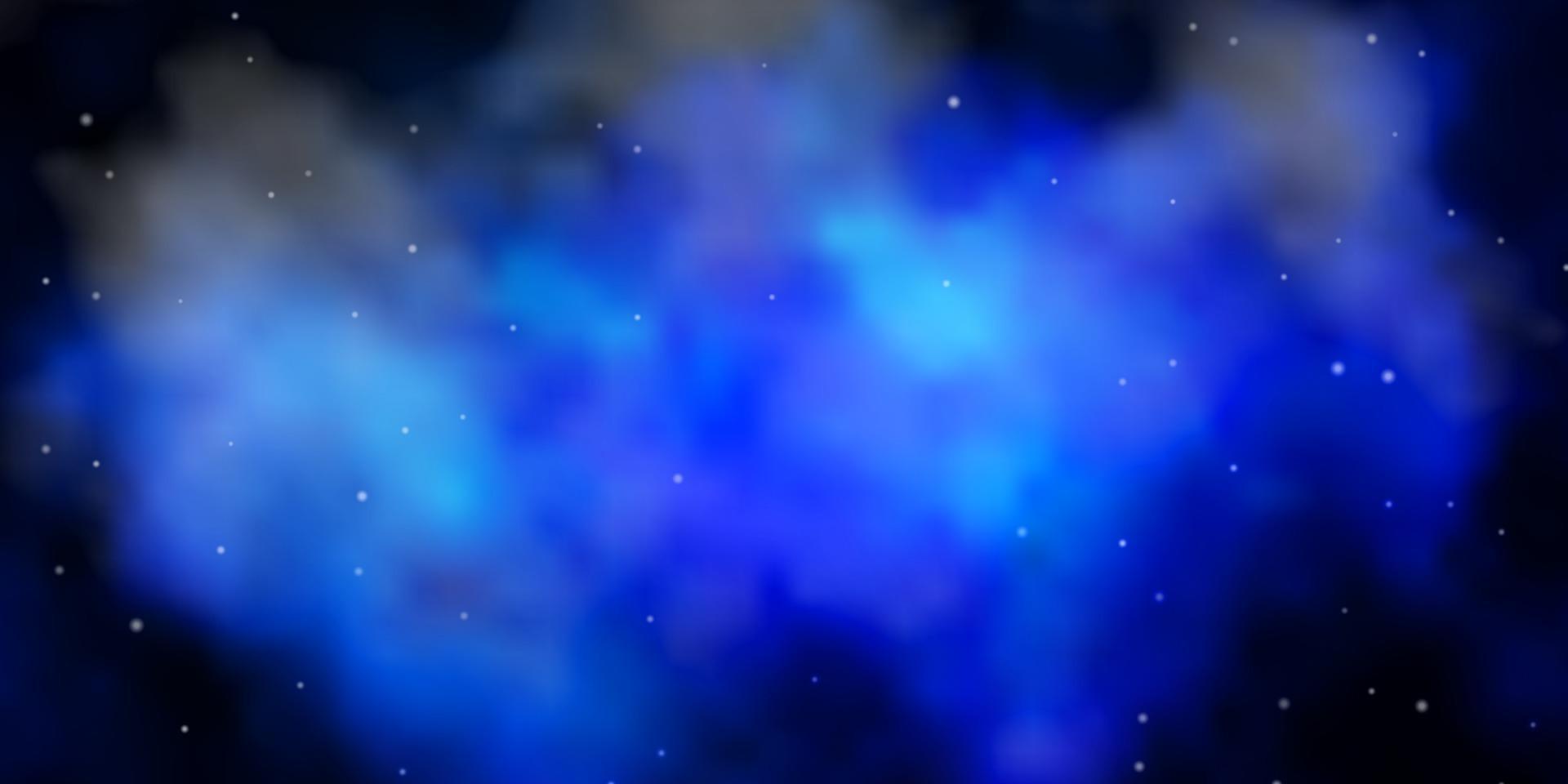 Dark BLUE vector pattern with abstract stars.